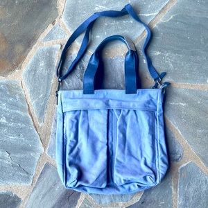 We the Free / Free People Blue Canvas Tote Bag